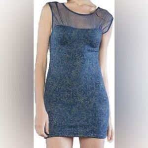 Free People Size S Anthropologie Party Dragonfly Bodycon Mini Dress